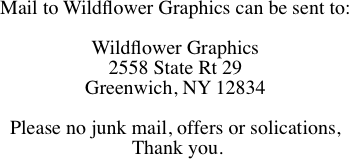 Mail to Wildflower Graphics can